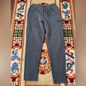 Puma Men's Charcoal Drawstring Joggers Size Medium